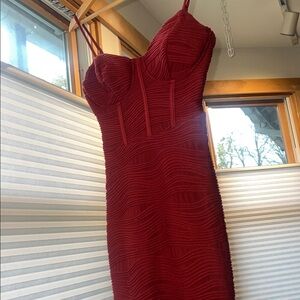 Windsor Burgundy Spaghetti Strap Dress